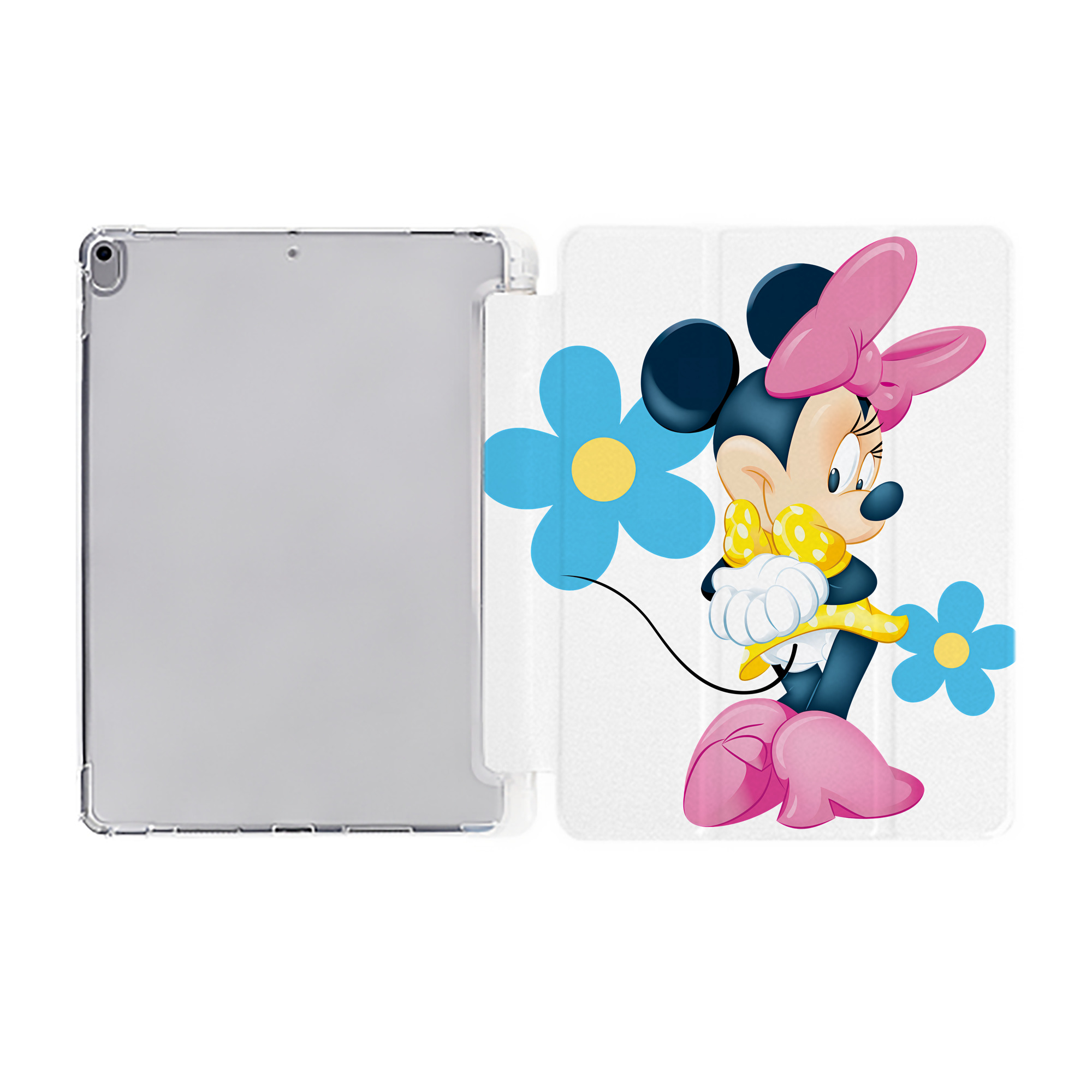 （画像用） ミッキーマウス Mickey Mouse IPad ケース ペン収納付き 三つ折りスタンド PUレザー×シリコン 対応機種9.5/10.5/10.9インチ
